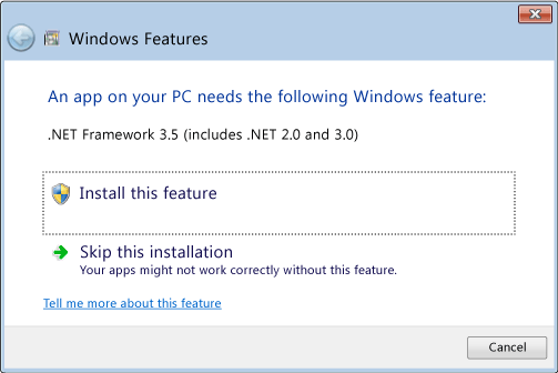 How to Install Earlier Version of .NET Framework in Win10