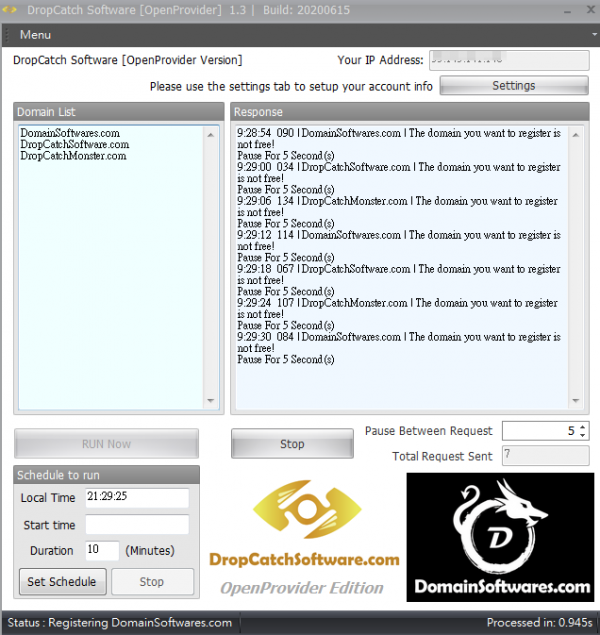 OpenProvider API Dropcatch Software