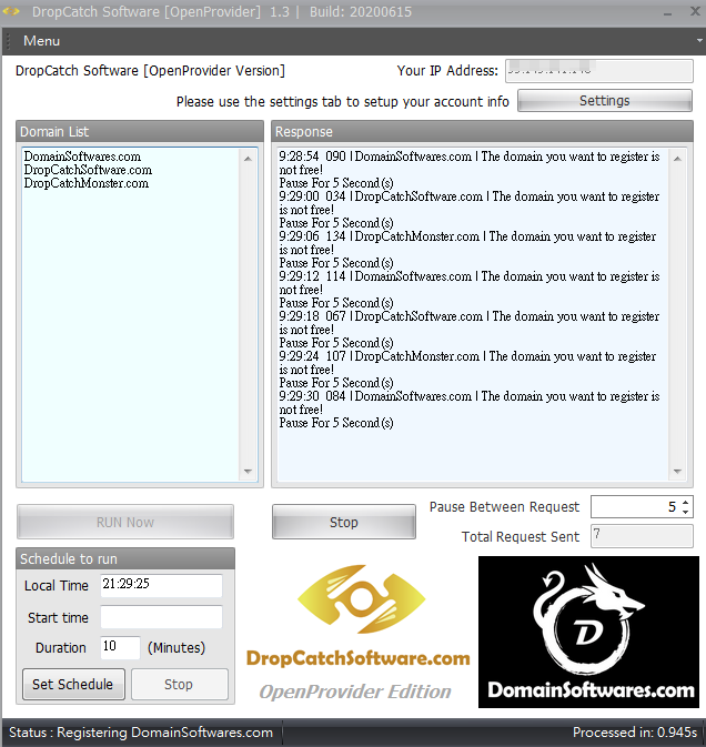 OpenProvider API Dropcatch Software