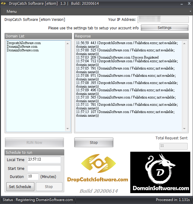 Dropcatch Software eNom API